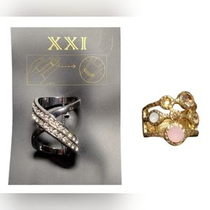LOT of (2) NWT / NWOT - Women's Fashion Jewelry Rings - Forever 21 XXI